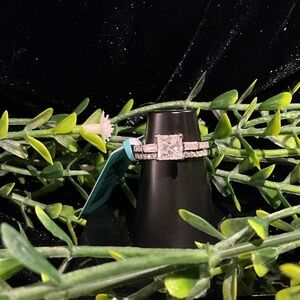 Wedding Set Moissanite Princess Cut Sz 7